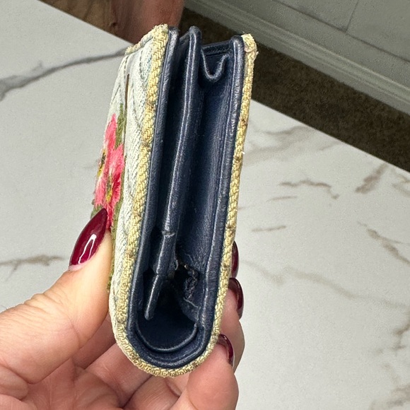 Gucci Marmont Floral Denim Bifold Wallet - Picture 5 of 9
